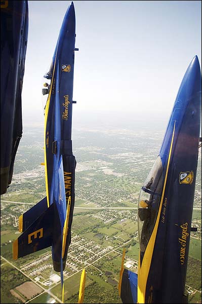 Navy F-18 Blue Angels Vertical Formation Photo Print for Sale