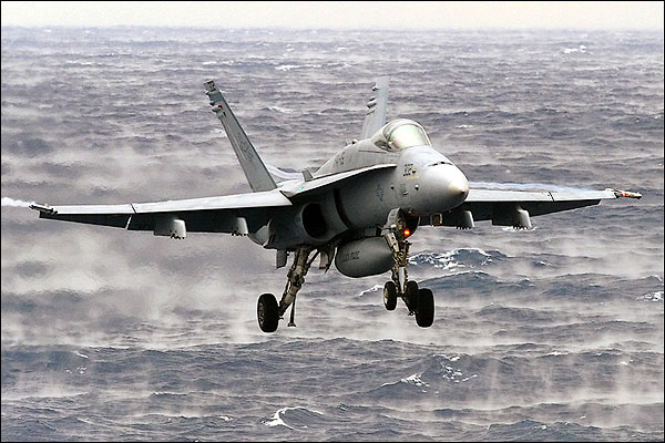 F-18 Hornet VFA-15 Valions Carrier Approach Photo Print for Sale