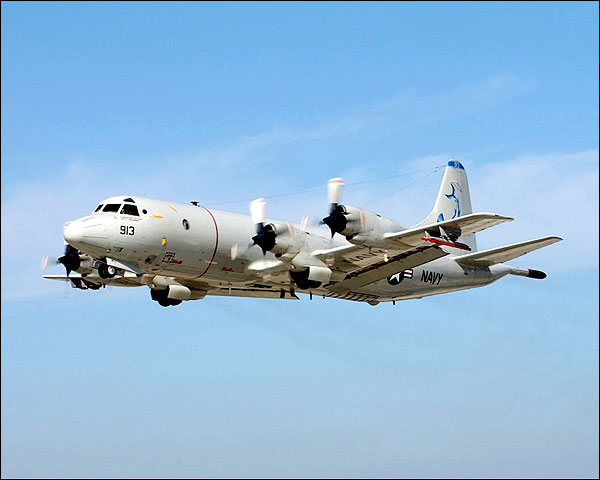 Navy P-3 / P3-C Orion Aircraft in Flight Photo Print for Sale