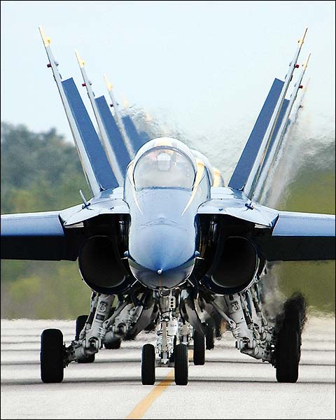 U.S. Navy Blue Angels Taxi into Flight Line Photo Print for Sale