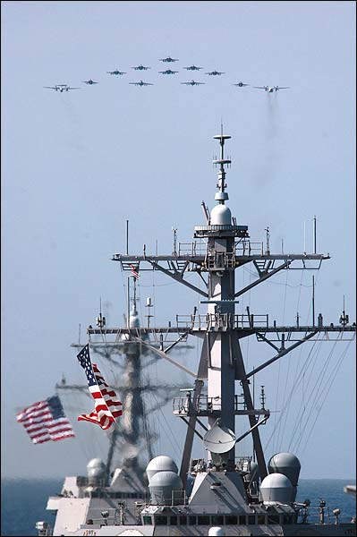 Carrier Air Wing Five (CVW-5) Flyby at ANNUALEX Photo Print for Sale