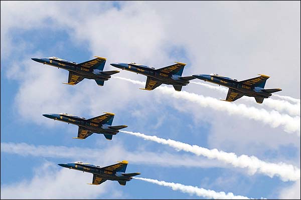 U.S. Navy Blue Angels Performing Delta Formation Photo Print for Sale