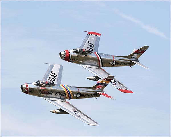 F-86 Sabre Jet Aircraft Pair Photo Print for Sale
