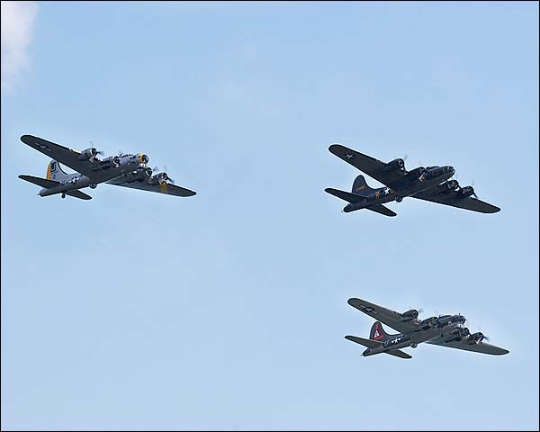 B-17 Flying Fortress WWII Bomber Trio Photo Print for Sale