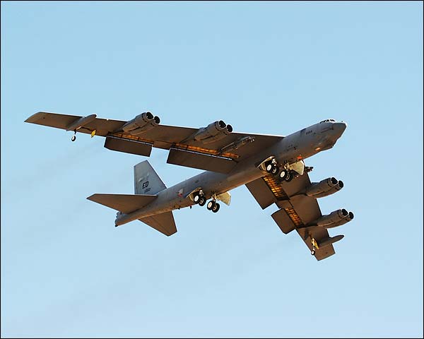 B-52 Bomber w/ Flaps and Landing Gear Down Photo Print for Sale