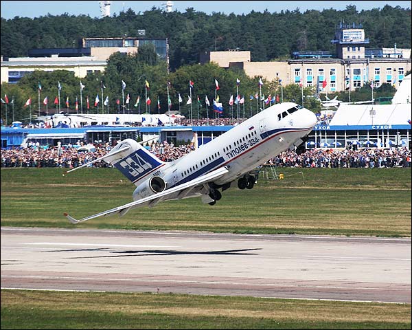 Tu-334 Airliner Taking Off Photo Print for Sale