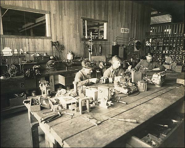 WWI Machine Tool and Die Shop Photo Print for Sale