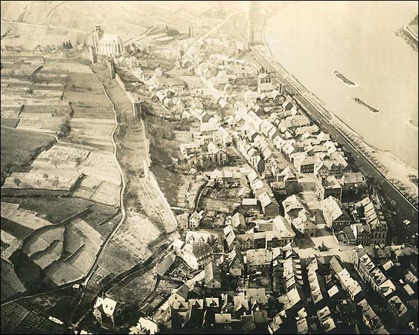 St. Goar in Germany Aerial View WWI Photo Print for Sale
