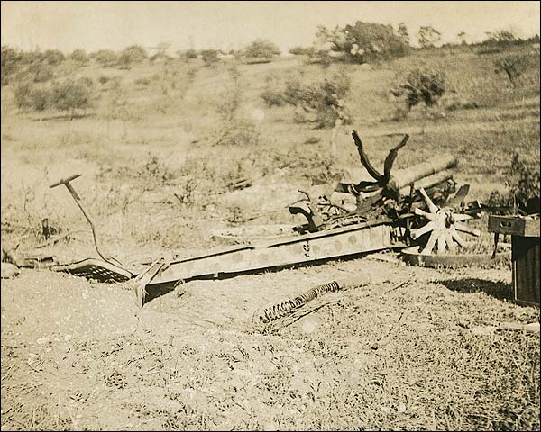 Cannon Remains at Foret de Ris near Dormans, France WWI Photo Print for Sale