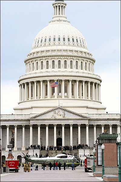 Marine One Helicopter at Capitol Building 2009 Photo Print for Sale