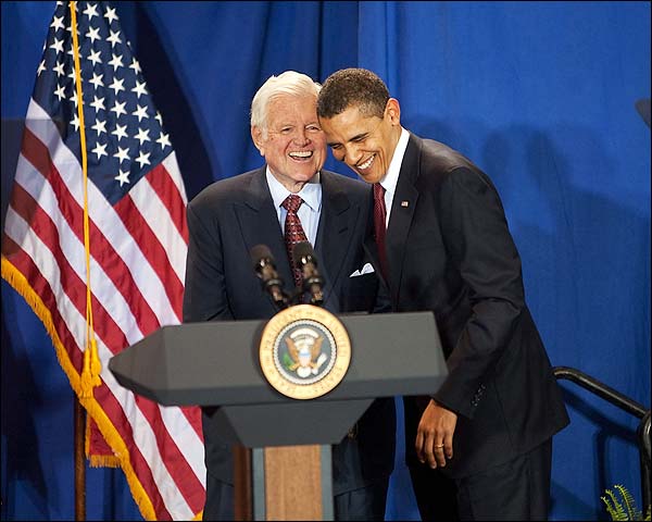 Barack Obama and Ted Kennedy at 2009 Event Photo Print for Sale
