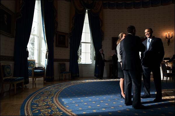 President Obama with Speaker John Boehner at White House Photo Print for Sale