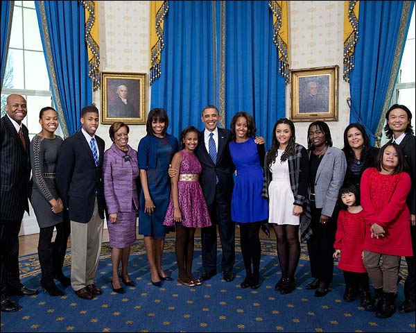 President Obama and Extended Family on Inauguration Day Photo Print for Sale