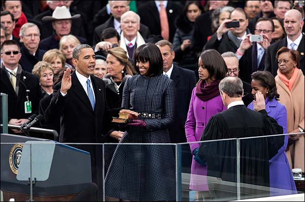 President Obama Takes Oath of Office 2013 Photo Print for Sale