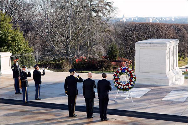 President Obama and VP Joe Biden Tomb of the Unknowns Photo Print for Sale